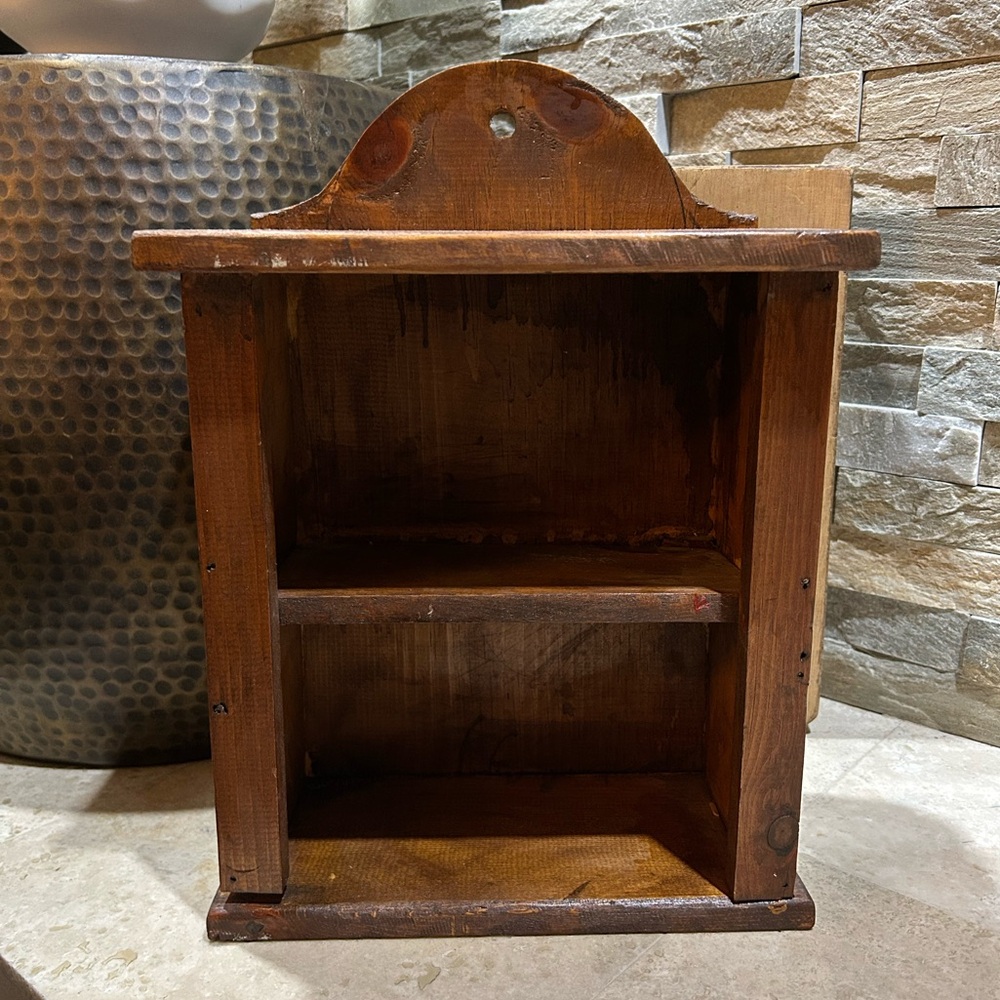 SOLD- Rustic Wooden Display Cabinet